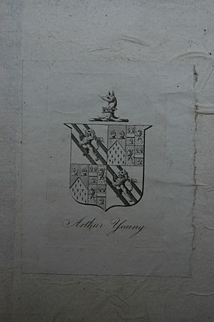 An Arthur Young (1741–1820) bookplate in a Royal Agricultural Society of England book