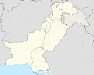 Location of Azad Jammu and Kashmir