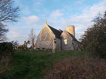 Barsham church, Suffolk from NE