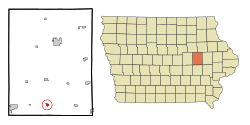 Location of Blairstown, Iowa