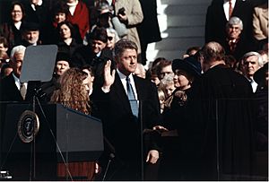 Bill Clinton taking the oath of office, 1993