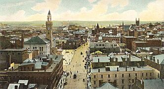 Bird's-eye View of Worcester, MA