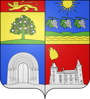 Blason ville fr Carignan-de-Bordeaux (Gironde)