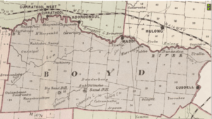 Boyd County NSW (John Sands 1886 map)