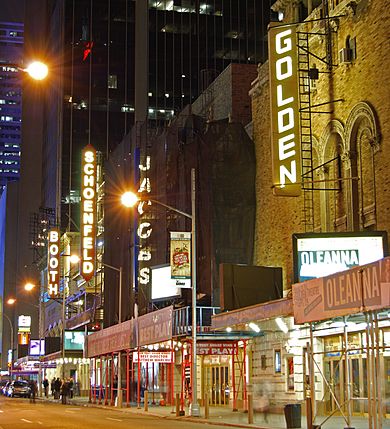 Broadway Theaters 45th Street Night