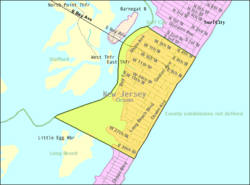 Census Bureau map of Ship Bottom, New Jersey
