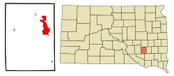 Location in Davison County and South Dakota