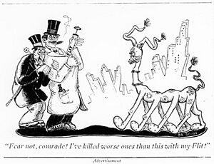 Dr. Seuss ad for Flit, 1928