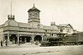 Ellen Street station and Yx locomotive no. 104, about 1930 (SLSA B 22810)