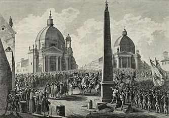 Entrée de l'armée française dans Rome en 1798, Musée de la Révolution française - Vizille