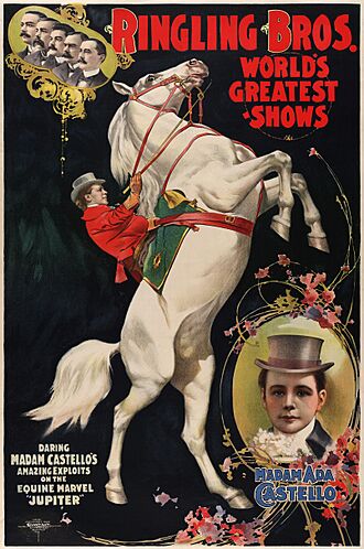 Flickr - …trialsanderrors - Madam Ada Castello and Jupiter, poster for Ringling Brothers, ca. 1899.jpg