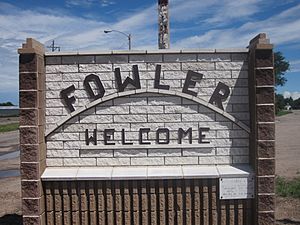 Fowler welcome sign