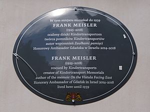 Frank Meisler commemorative plaque