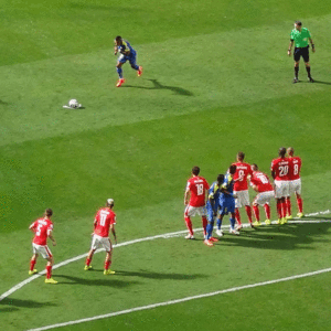 Free Kick - Switzerland and Ecuador match at the FIFA World Cup 2014-06-15