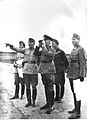 General Bela Miklos shows General Ewald von Kleist the positions of his troops on the Dnieper