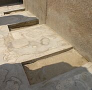 Giza Plateau - Great Sphinx temple- area where statues used to be