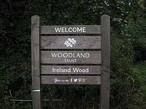 Ireland Wood welcome sign