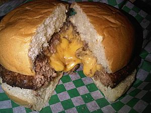 Jucy Lucy burger - 5-8 Club, Minneapolis, Minnesota