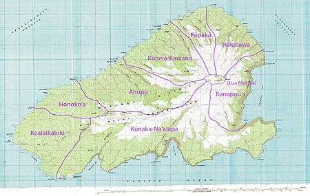 Kahoolawe - Map of the Administrative Divisions