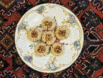Kulcheh Chaarmaghzi, Durkhanai Ayubi, walnut cookies, Parwana cookbook, page 157