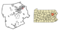 Luzerne County Pennsylvania Incorporated and Unincorporated areas Yatesville Highlighted