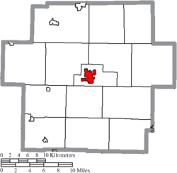 Location of Carrollton in Carroll County