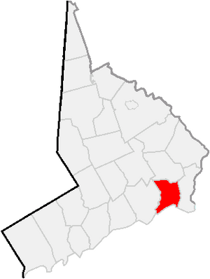 Map of Fairfield County, Connecticut Bridgeport Highlighted