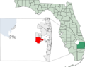 Map of Florida highlighting Wellington