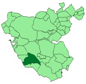 Location of Vejer de la Frontera