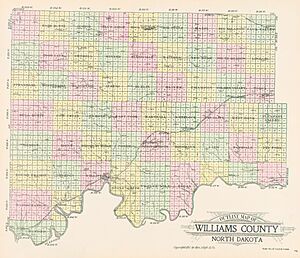 Map of Williams County, N.D., 1914