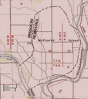 Map of the McKissick Island of Missouri and Nebraska