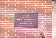 Maria Pellegrino Park Entrance Dedication Plaque