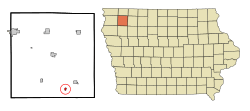 Location of Calumet, Iowa