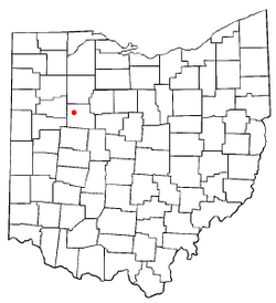 Location of McGuffey, Ohio