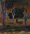 Paul Gauguin - Landscape with a Pig and a Horse (Hiva Oa) - Google Art Project