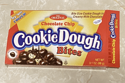 Photo of a Chocolate Chip Cookie Dough Bites candy box