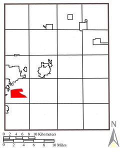 Location within Brimfield Township and Portage County