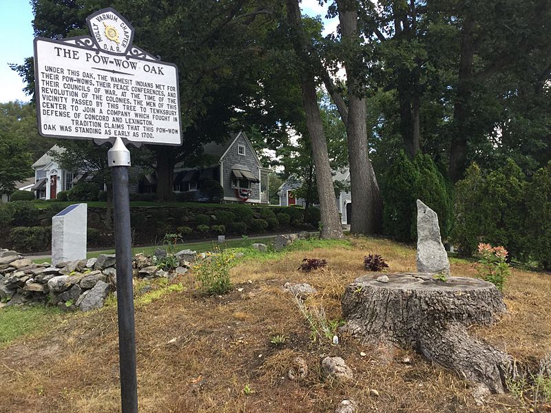 PowWowOakSignMonumentStump