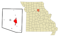 Location within Randolph County and Missouri