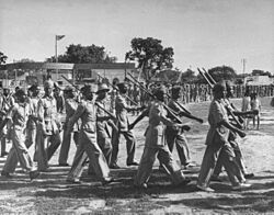 Razakar units being trained from Muslim volunteers.jpg