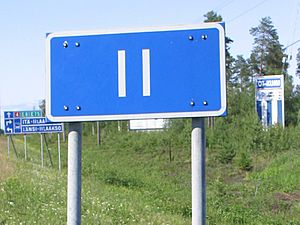 Roadsign of Ii municipality Finland