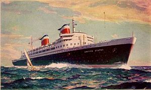 SS United States postcard