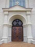 Saint John the Evangelist (Delphos, Ohio), exterior, entrance