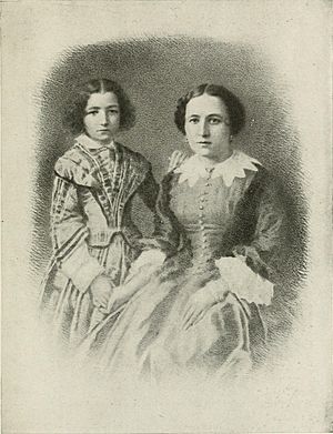 Sarah Bernhardt and her mother