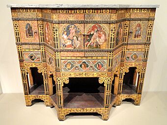 Sideboard and Wine Cabinet, 1859, designed by William Burges, London, made by Hartland & Faber - Art Institute of Chicago - DSC09863
