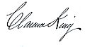 Signature of Clarence King