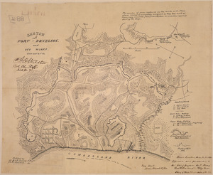 Sketch (map) of Fort Donelson and Out Works. . . by Lt. W. L. B. Jenney, V. Engrs., (and) Lt. W. Kossack. . . - NARA - 305690