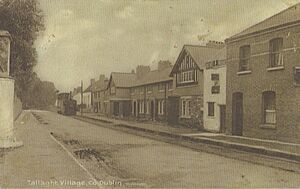 Tallaght village with steam tram in 1907