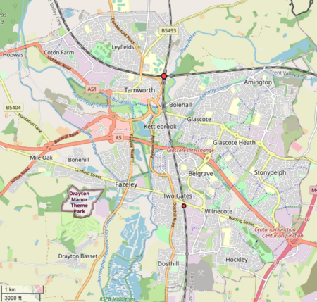 Tamworth map