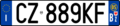 Targa automobilistica Italia 1999 CZ•889 KF Bolzano-Alto Adige posteriore